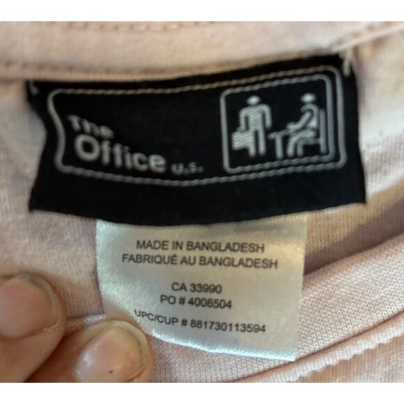 The Office Dunder Mifflin Pajama Set Womens XL Pink White * READ - Picture 6 of 9